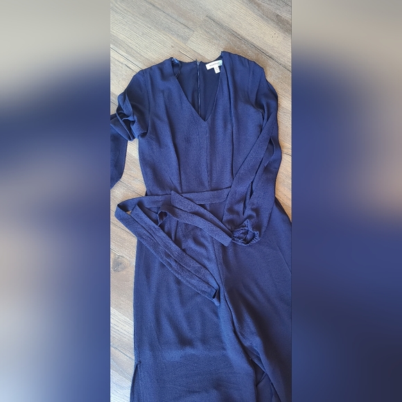 NEW!! Beautiful Blue Jumpsuit with Slit - Picture 3 of 7